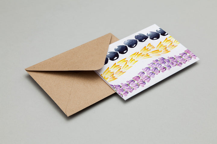 Kukui, Hala, & Pua Kalaunu Lei Greeting Card