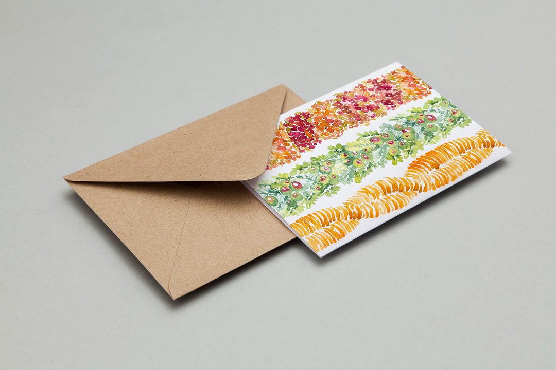 Aalii, Ulei, & Ilima Lei Greeting Card