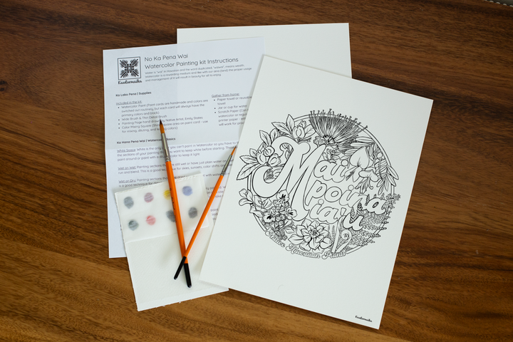 Native Hawaiian Plants Watercolor Painting Kit