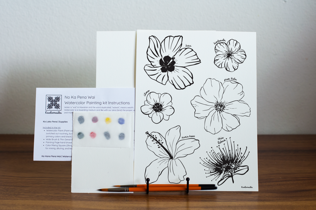 Na Pua Hawaii Watercolor Painting Kit