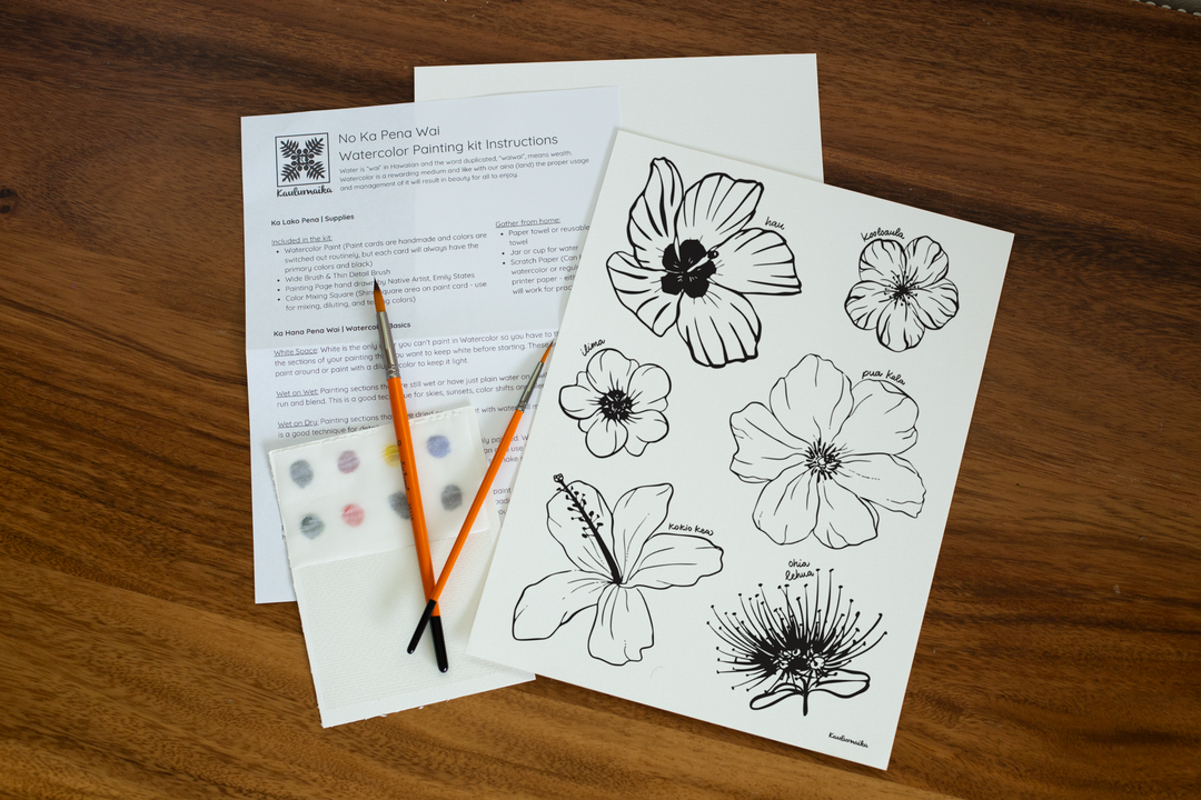 Na Pua Hawaii Watercolor Painting Kit