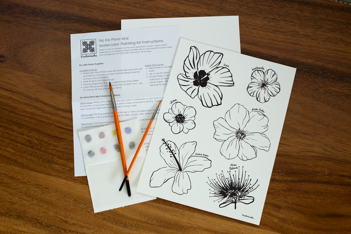 Na Pua Hawaii Watercolor Painting Kit