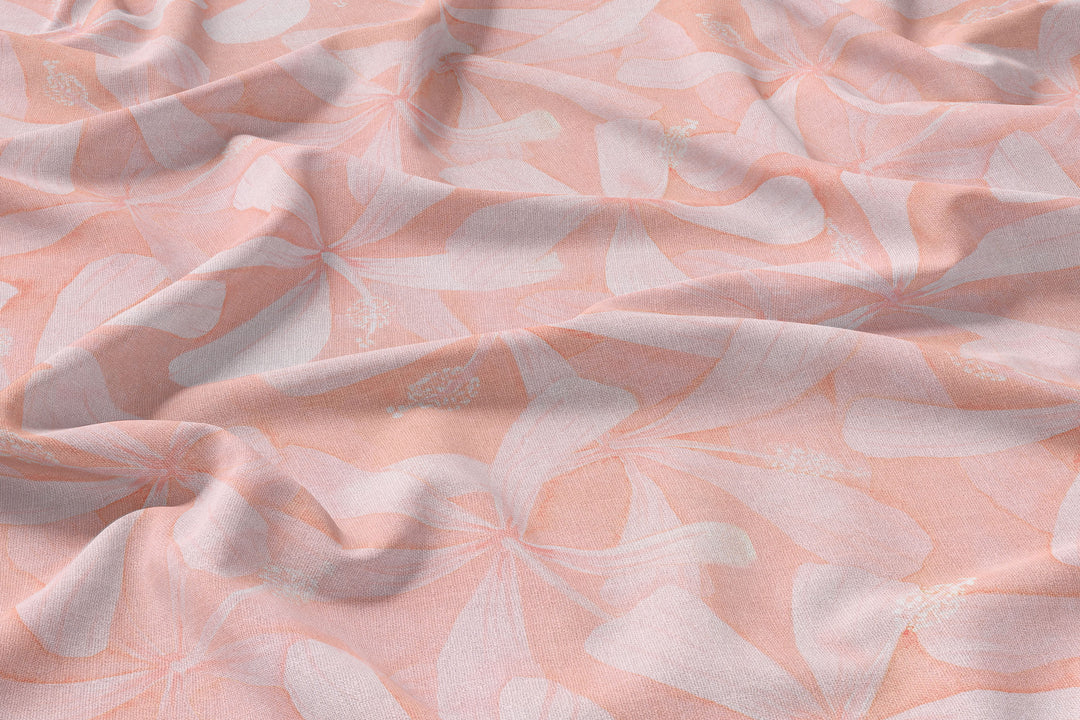 Pua Aloalo Peach Fabric