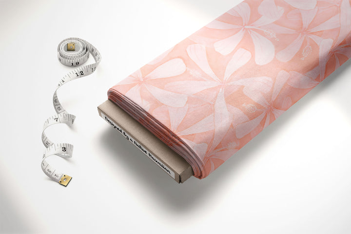 Pua Aloalo Peach Fabric