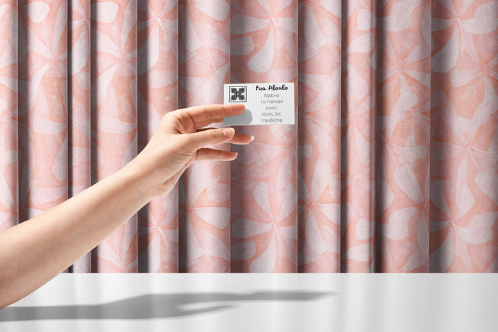 Pua Aloalo Peach Fabric