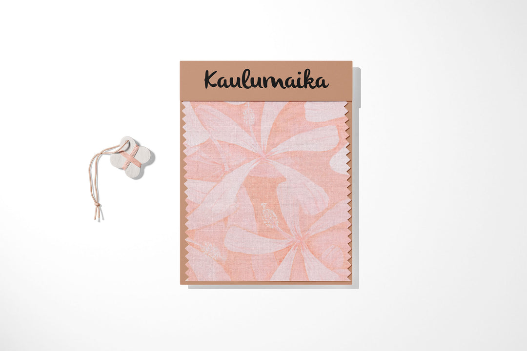 Pua Aloalo Peach Fabric
