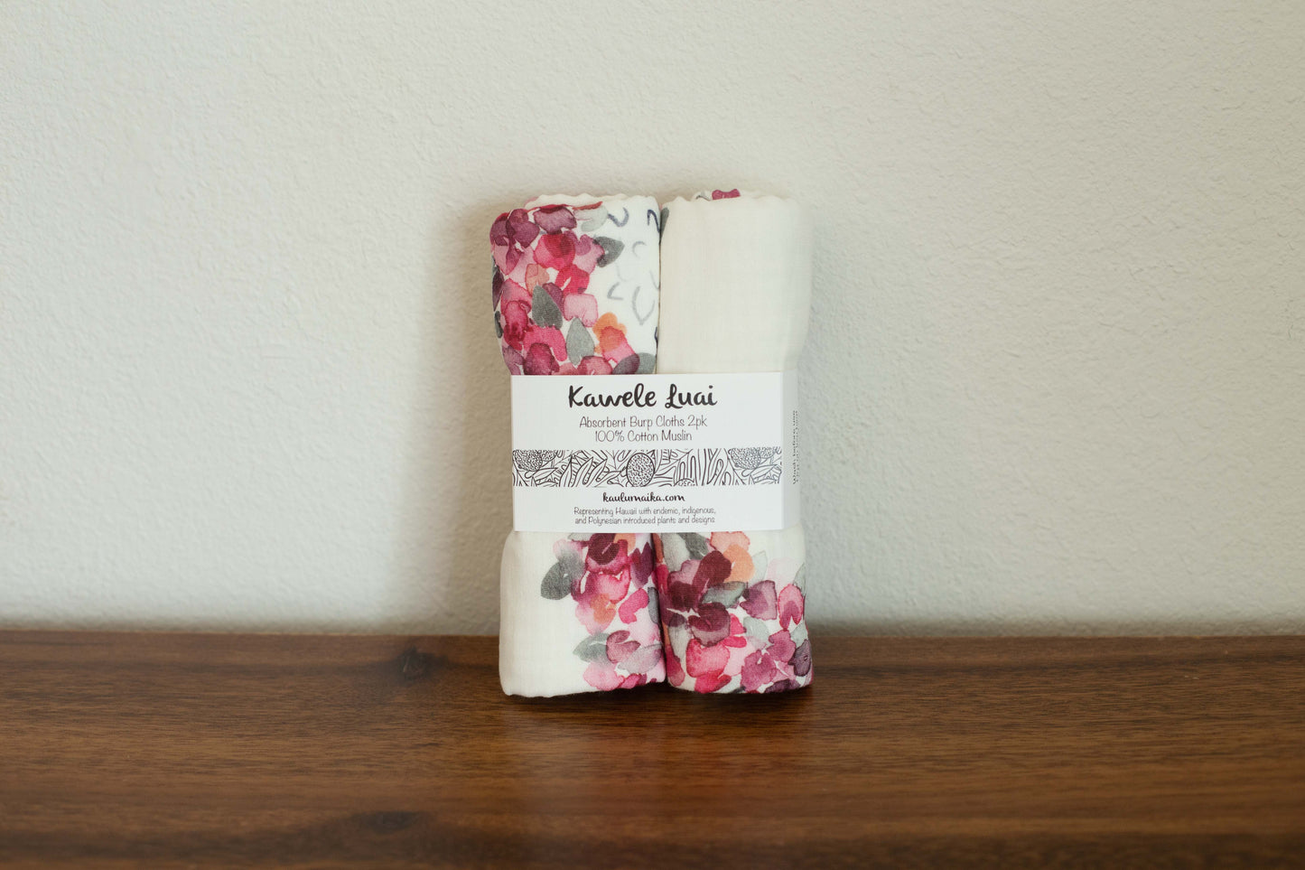 Lei Aalii Burp Cloths