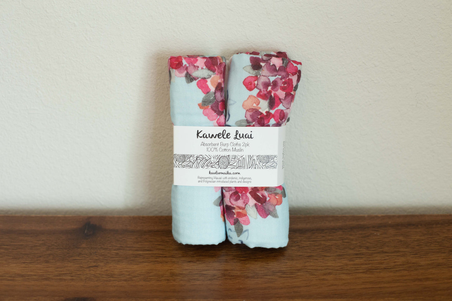 Lei Aalii Burp Cloths