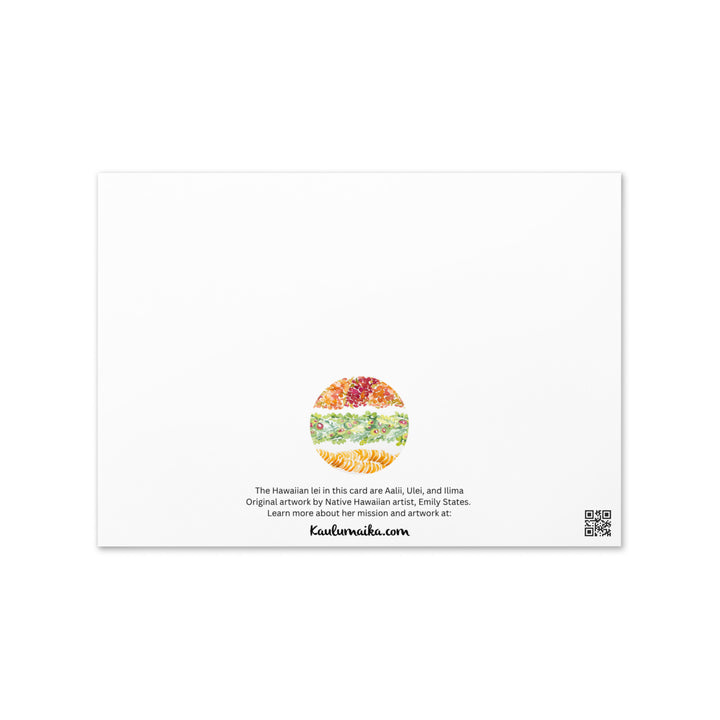 Aalii, Ulei, & Ilima Lei Greeting Card
