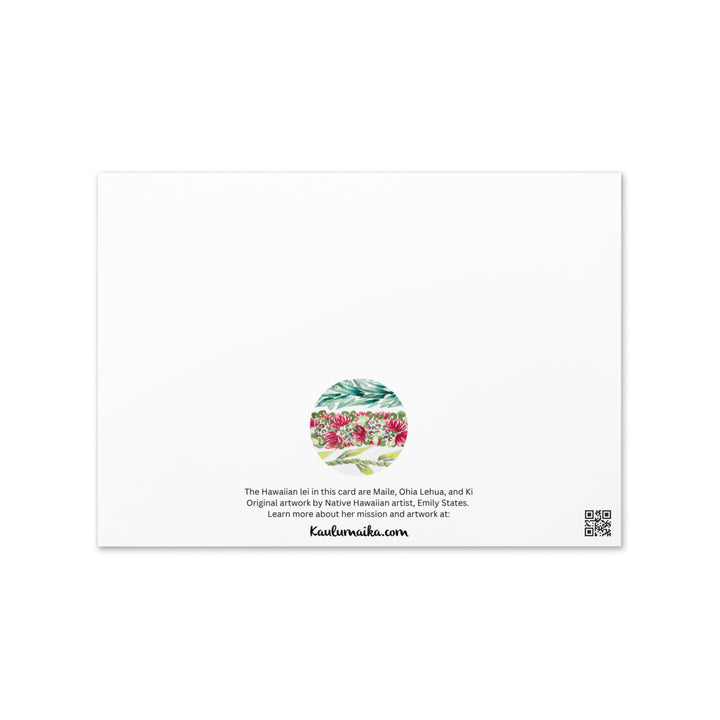 Maile, Lehua, & Ki Lei Greeting Card