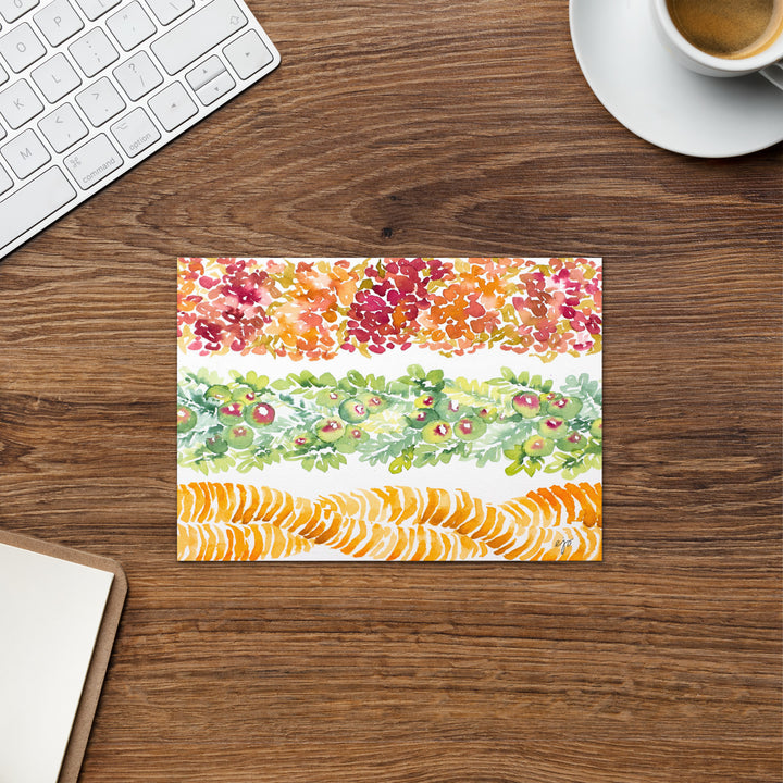 Aalii, Ulei, & Ilima Lei Greeting Card