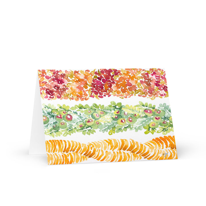 Aalii, Ulei, & Ilima Lei Greeting Card
