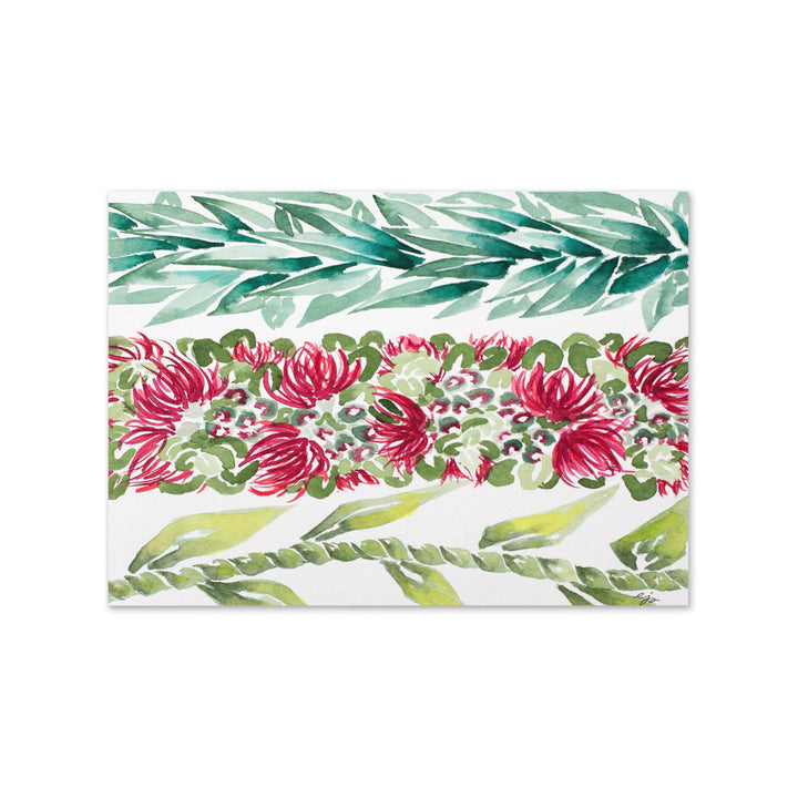 Maile, Lehua, & Ki Lei Greeting Card