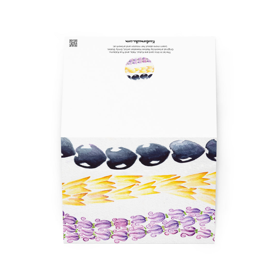 Kukui, Hala, & Pua Kalaunu Lei Greeting Card