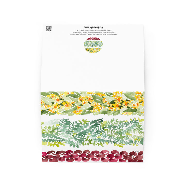 Nehe, Kupukupu, & Wiliwili Lei Greeting Card