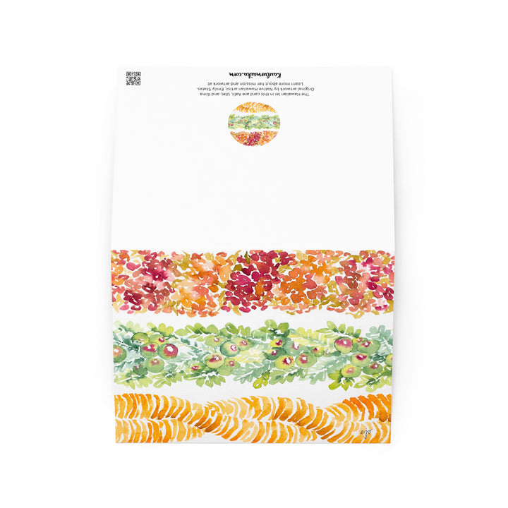 Aalii, Ulei, & Ilima Lei Greeting Card