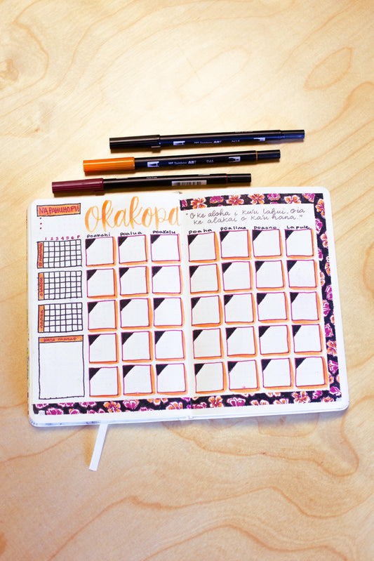 The perfect Monthly Journal Spread