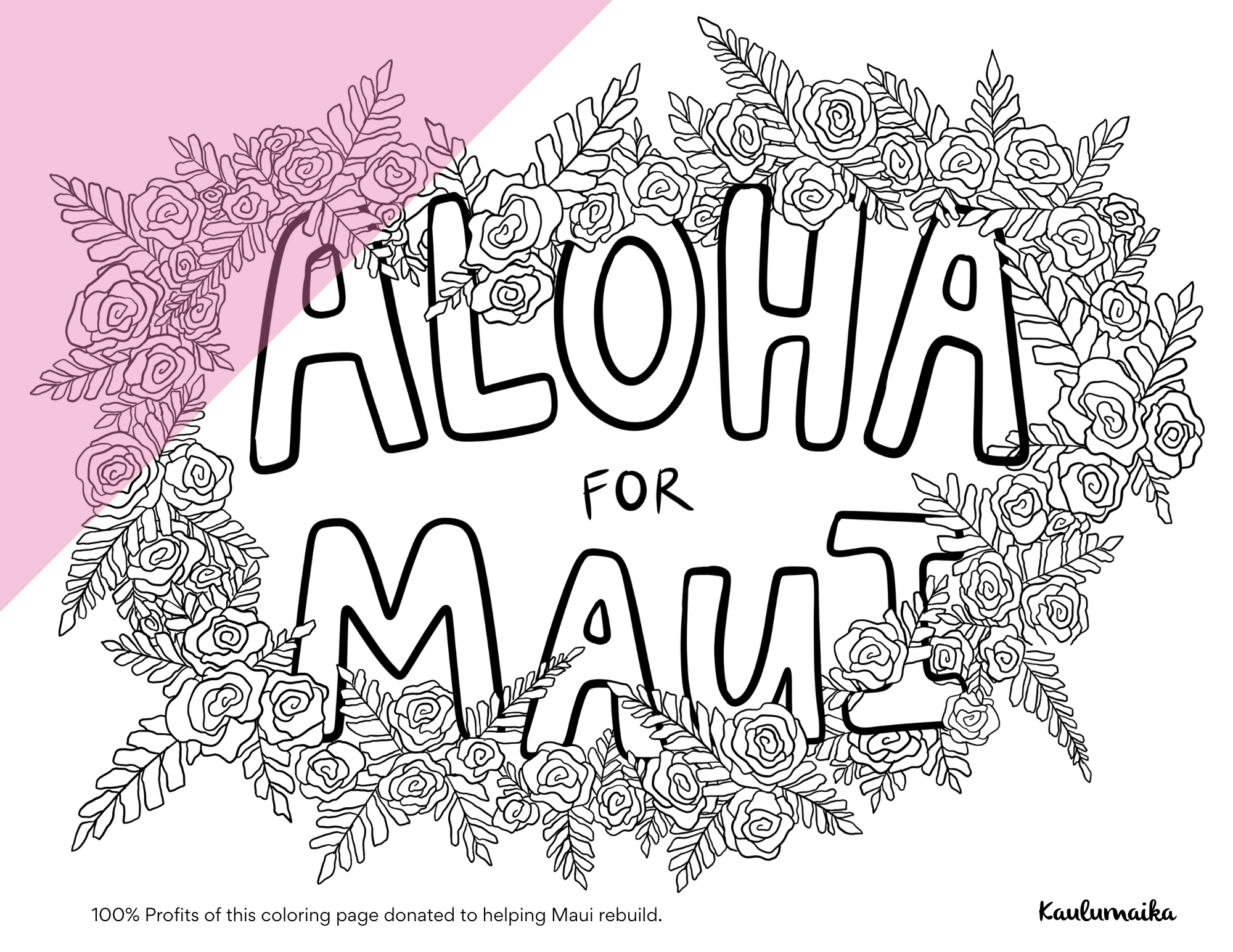 Aloha for Maui Coloring Pages – Kaulumaika