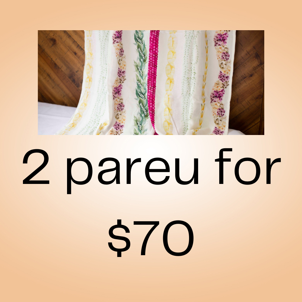 2 Pareu for $70