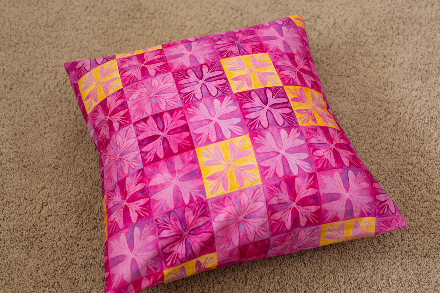 Handmade Awapuhi Melemele Throw Pillow