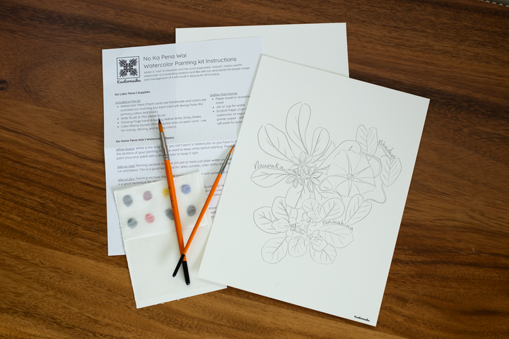 Hawaiian Coastal Plants Watercolor Painting Kit