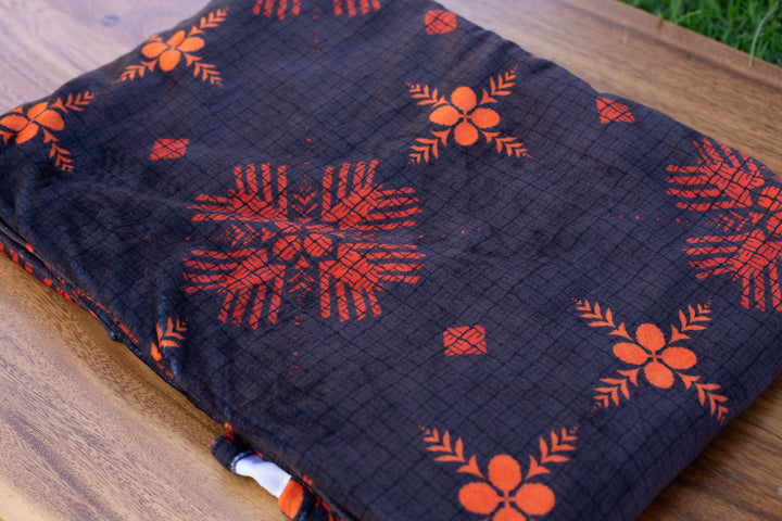 Quilted Hala & Hinano Brown Kapa Moe Makua