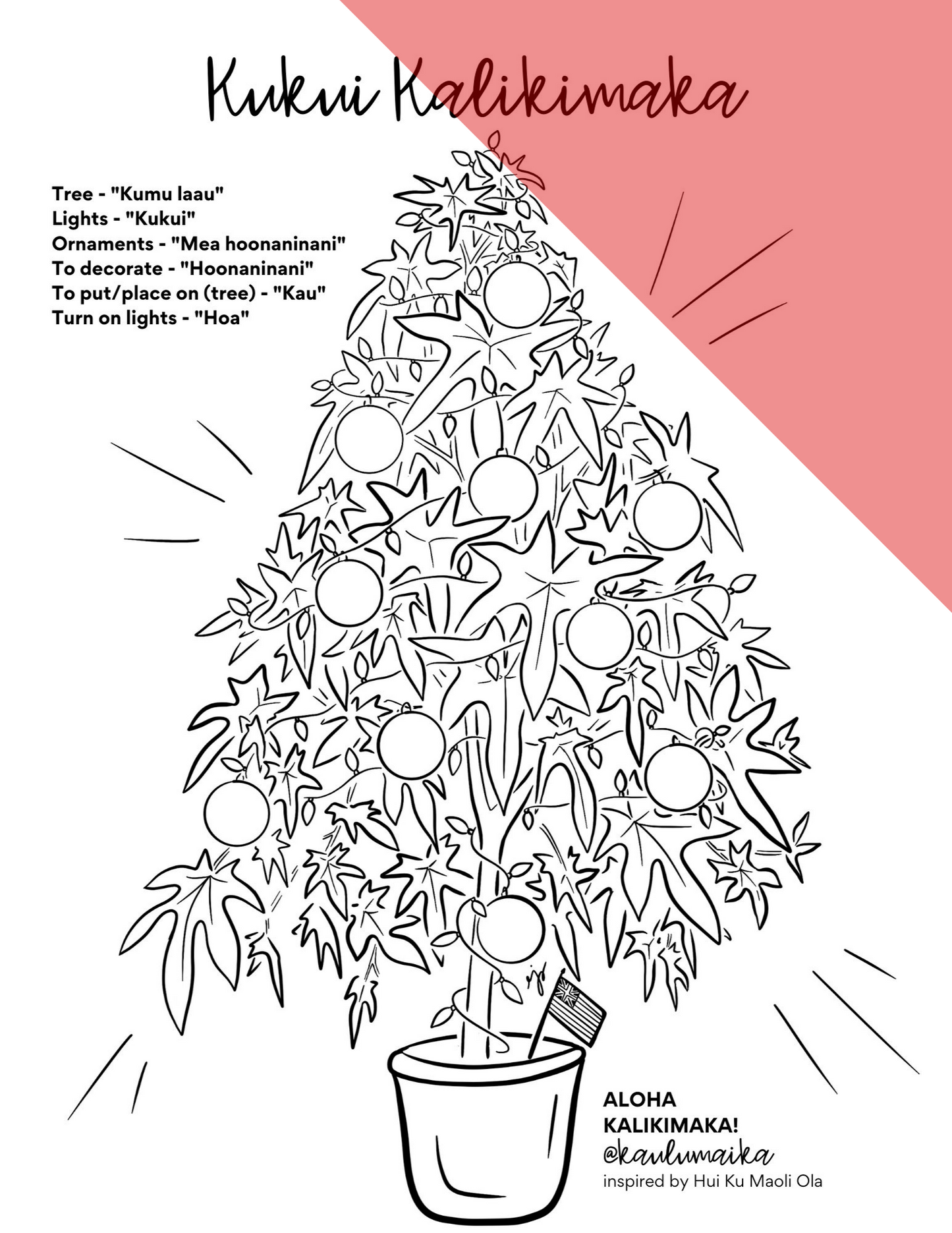 Kalikimaka Coloring Pages