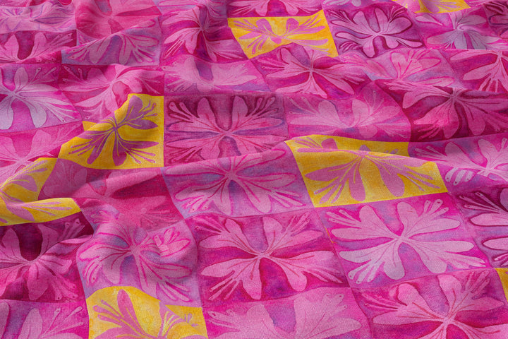 Yellow Ginger Lei Quilt Fabric