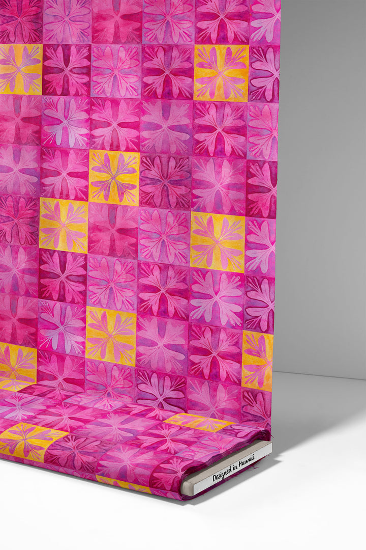 Yellow Ginger Lei Quilt Fabric