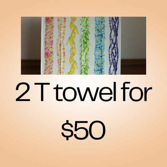 2 Tea Towels for $50