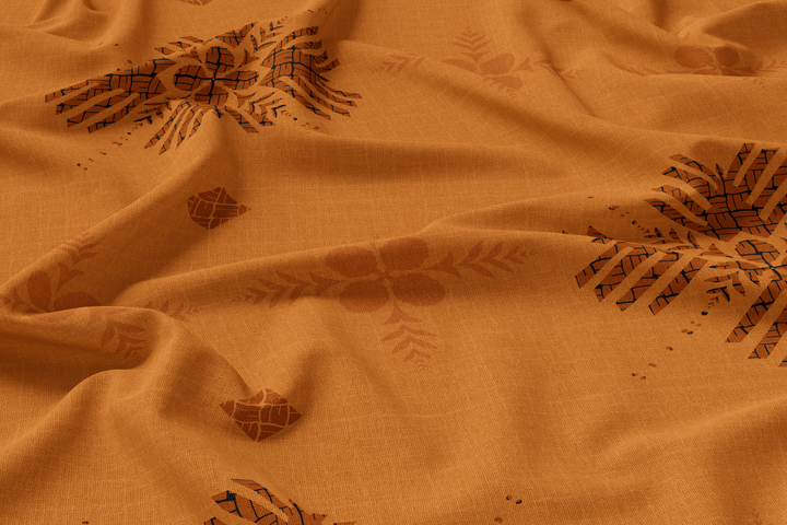 **PREORDERS** Quilted Hala & Hinano Rust Orange Fabric **PREORDERS**