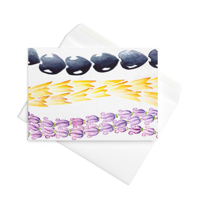 Kukui, Hala, & Pua Kalaunu Lei Greeting Card