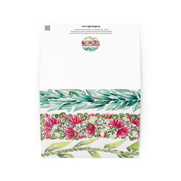 Maile, Lehua, & Ki Lei Greeting Card